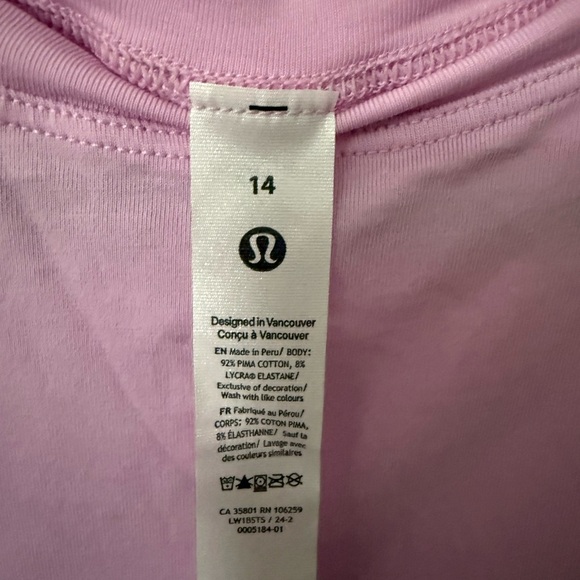 2/$35 NWT-Lululemon Women's Pink Muscle Sleeveless Tank-size 14 Vita Pink - Picture 3 of 7